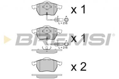 Brake pad set Audi A4 B5/B6/B7/B8/A6 C4/C5/C6/Seat Exeo/Skoda Superb I/VW Passat B3/B4/B5/B5.5 1.6-3.2 90-15 