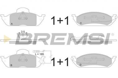 Brake pad set Mercedes M-class 98-05 