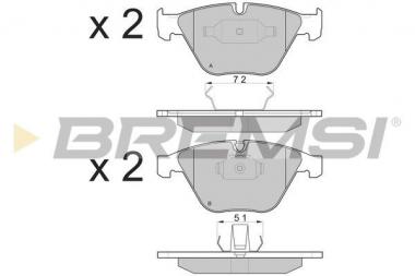 Brake pad set BMW 1 E82/3 E90/5 E60/6 E63/7 E65 2.0-6.0 01-13 