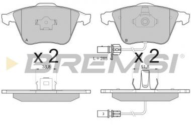 Brake pad set Audi A4 B6/B7/A6 C6/A8 D3/Seat Exeo 1.6-6.0 00-13 