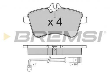 Brake pad set MB A W169/B W245 2.0-Electric 04-12 