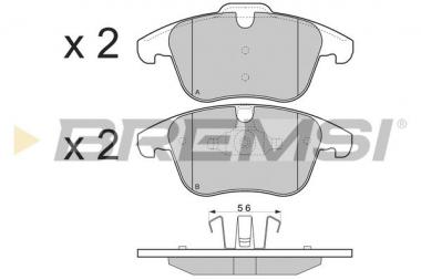 Brake pad set Ford Galaxy II/Mondeo IV/S-Max/Volvo S60 II/S80 II/V60 I/V70 III/XC70 II 1.5-4.4 06-19 
