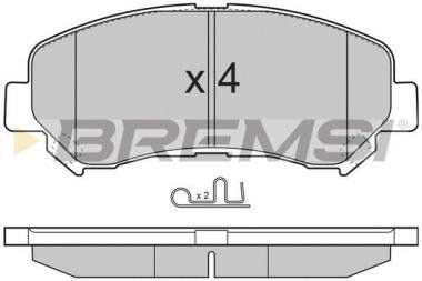 Brake pad set Nissan Navara/Qashqai I/II/Rogue/X-Trail I/II 1.5D-2.5D 01- 
