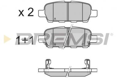 Brake pad set Nissan 350Z/Altima/Cube/Juke/Leaf/Qashqai I/X-Trail I/II/III/Renault Koleos I/II 1.5D-Electric 01- 