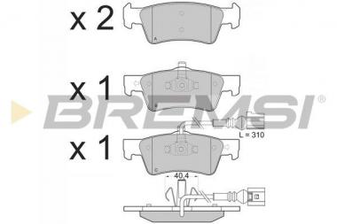 Brake pad set VW Multivan V/Transporter V 1.9D-3.2 03-15 