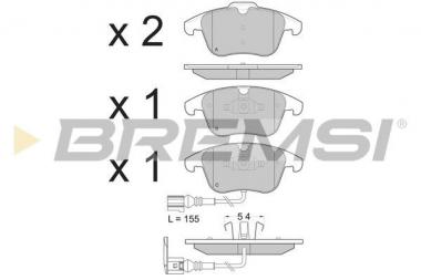 Brake pad set Audi Q3/Seat Alhambra/VW Sharan/Tiguan 1.4-2.0D 07- 