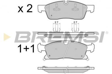 Brake pad sets MB GL X166/GLE C292/W166/GLS X166/ML W166/Dodge Durango/Jeep Grand Cherokee IV 2.2D-6.4 11- 
