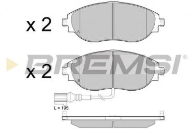 Brake pad set Audi A3/Q2/Seat Alhambra/Skoda Octavia III/Superb II/III/VW Arteon/Golf VIII/Passat B7/B8/Sharan 1.0-3.6 08- 