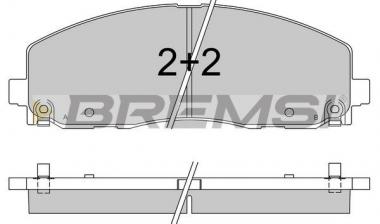 Brake pad set Chrysler Grand Voyager 07> 