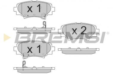 Brake pad set  Mazda 3 13> rear