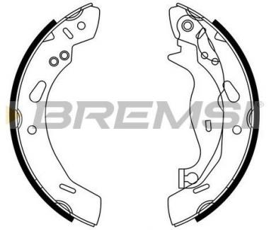 Brake shoes set Ford Fiesta VI/Ka+ III 1.0-1.6D 08- 