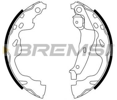 Brake shoes set Citroen/Opel/Peugeot/Toyota 