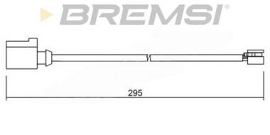 Сигнализатор, износ тормозных колодок Porsche Cayenne/Panamera/VW Touareg 3.0-4.8 10- 