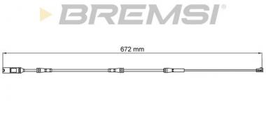 Sensor, brake pad BMW 1 F20/2 F22/3 F30/3 GT F34/4 F32 1.5-3.0H 11- 