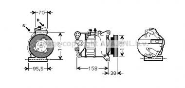 Компрессор Volvo S80 II/V70 III/XC60 I/XC70 II/Ford Mondeo IV/S-Max 2.0-3.2 06- 