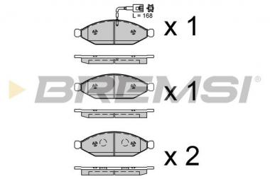 Stabdžių trinkelės Fiat Ducato 21> pr. 