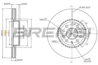 Stabdžių diskas Audi A3 Sportback 30TFSI 24> 