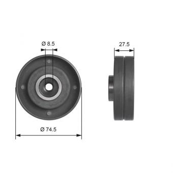 Deflection/Guide Pulley, timing belt 