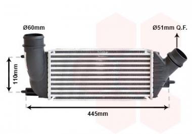 Радиатор воздуха Citroen C8/Jumpy/Fiat Scudo/Peugeot 807/Expert/Toyota Proace 2.0D 06- 