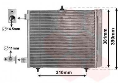 Радиатор кондиционера Citroen C2/C3 Aircross II/C3 I/II/III/C3 Pluriel/C4 Cactus/DS 3/Opel Crossland X 1.0-1.6D 02- 