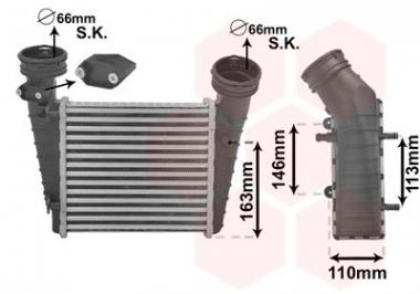 Радиатор воздуха Skoda Superb I/VW Passat B5.5 1.9D/2.0D 00-08 