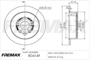 Brake disc Lexus IS II/III 2.2D/2.5/3.5 05- 