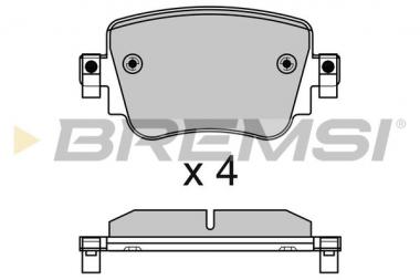 Brake pad set VW Caddy/Golf/Passat 14> rear 