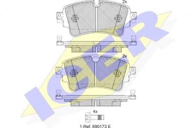 Brake pad set Audi A4 B9/A5/A6 C8/A7/A8 D5/Q5, Q7 1.4-4.0H 15- 