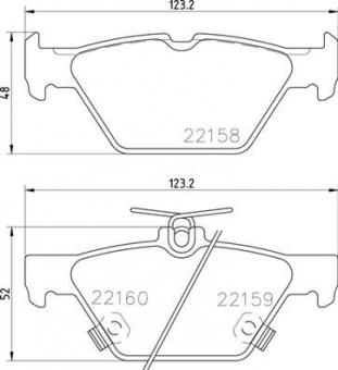 Brake pad set Subaru Forester/Impreza/Legacy VI/Levorg/Outback/XV 1.6-3.6 14- rear 