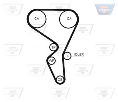 Timing belt kit Citroen/Peugeot 1.6 02> 
