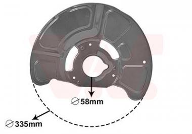 Apsauga stabdžių disko D. MB W212 09-16 priekinio rato 