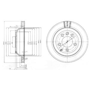 Brake disc Audi Q7/Porsche Cayenne/VW Touareg 3.0-6.0D 02- 