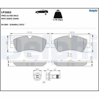 Brake pad set Ford Tourneo V362/Transit V362/V363 1.0H-2.2D 12- 