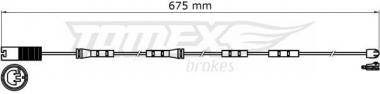 Warning Contact, brake pad wear 