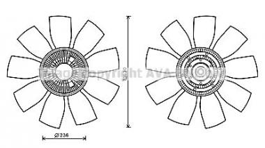 Вентилятор радиатора Opel Astra H 04- 