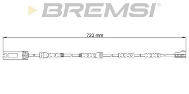 Warning Contact, brake pad wear BMW 1 E81/3 E90 2.0-3.0D 04-13 