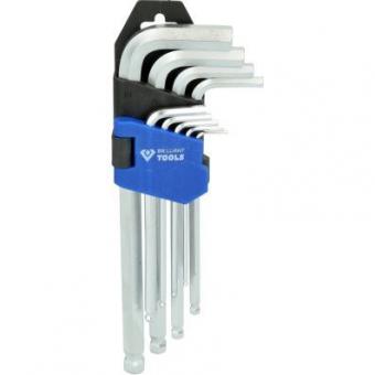 Socket wrench set, 9 pcs, hexagonal profile, short 