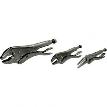 Locking pliers / grip pliers set, 3 pcs 