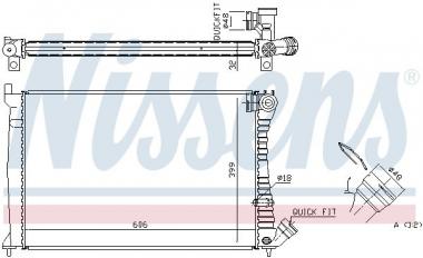 Radiatorius Citroen Xantia 1.9/2.1TD 96- 