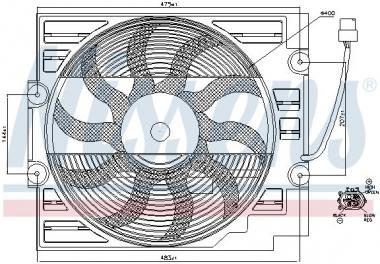 Ventiliatorius kondicionieriaus radiatoriaus BMW E39 (benz) 