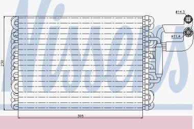 Evaporator, air conditioning 