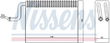 Evaporator, air conditioning 