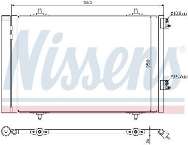 Condenser Citroen C5 09-/Peugeot 508 10-18 1.6 BLUEHDI/E-HDI/HDI/THP/VTI 