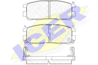 Brake pad set Opel Frontera A/B /Monterey 92> rear 