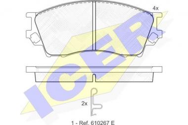Brake pad set Mazda Xedos 9 93-00 