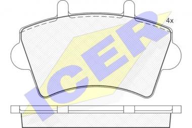 Brake pad set Renault Master /Opel Movano 98> 