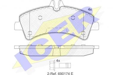 Brake pad set Mercedes Sprinter /VW Crafter 06> rear 