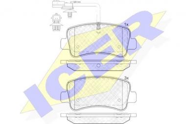 Brake pad set Renault Master /Opel Movano 10> rear 