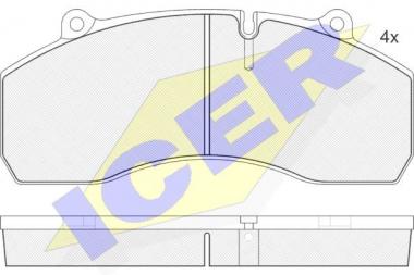 Brake pad set Scania 4 95> (247,4x105x30) 