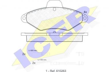 Brake pad set Citroen Xantia 1.6-2.0/1.9D 93- 